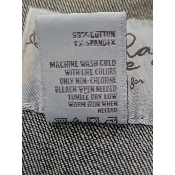 American Rag Size Medium Womens Denim Blue Denim Jean Vest Button Up Boho Hippie - Picture 5 of 7